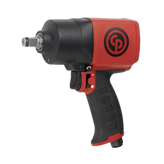 Πνευματικό κλειδί κρούσης Chicago Pneumatic CP7749 1/2", με εργονομική λαβή τύπου πιστολιού και συμπαγή, ελαφριά κατασκευή για εργασίες υψηλής ροπής.