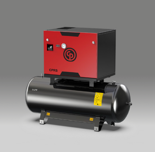 Used Chicago Pneumatic CPRS 327 12S FT silent piston air compressor second hand industrial unit