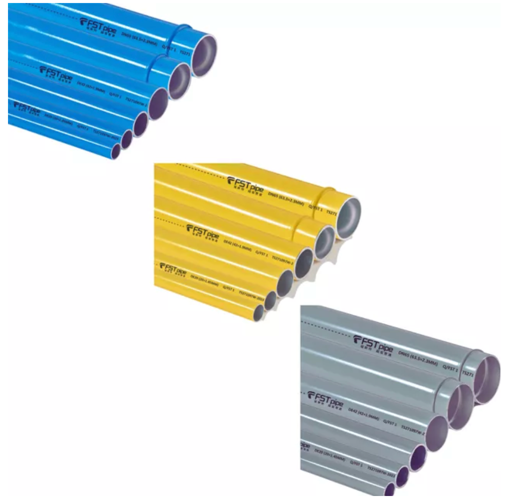 BLUE ALUMINIUM PIPE DN20 for industrial compressed air systems