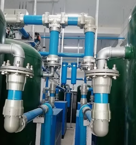 BLUE ALUMINIUM PIPE DN25 for industrial compressed air systems