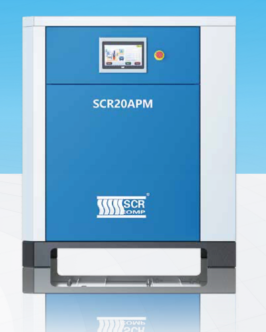 SCR APM20/8 NEW APPEARANCE αεροσυμπιεστής κοχλία 20HP 8 Bar με κινητήρα μόνιμου μαγνήτη VSD - Aeromaster Κύπρου