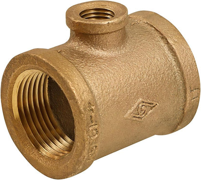 Female threaded reducing tee DN20 to 1/2 inch pipe fitting for plumbing systems