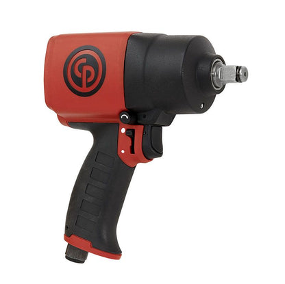 Πνευματικό κλειδί κρούσης Chicago Pneumatic CP7749 1/2", με εργονομική λαβή τύπου πιστολιού και συμπαγή, ελαφριά κατασκευή για εργασίες υψηλής ροπής.