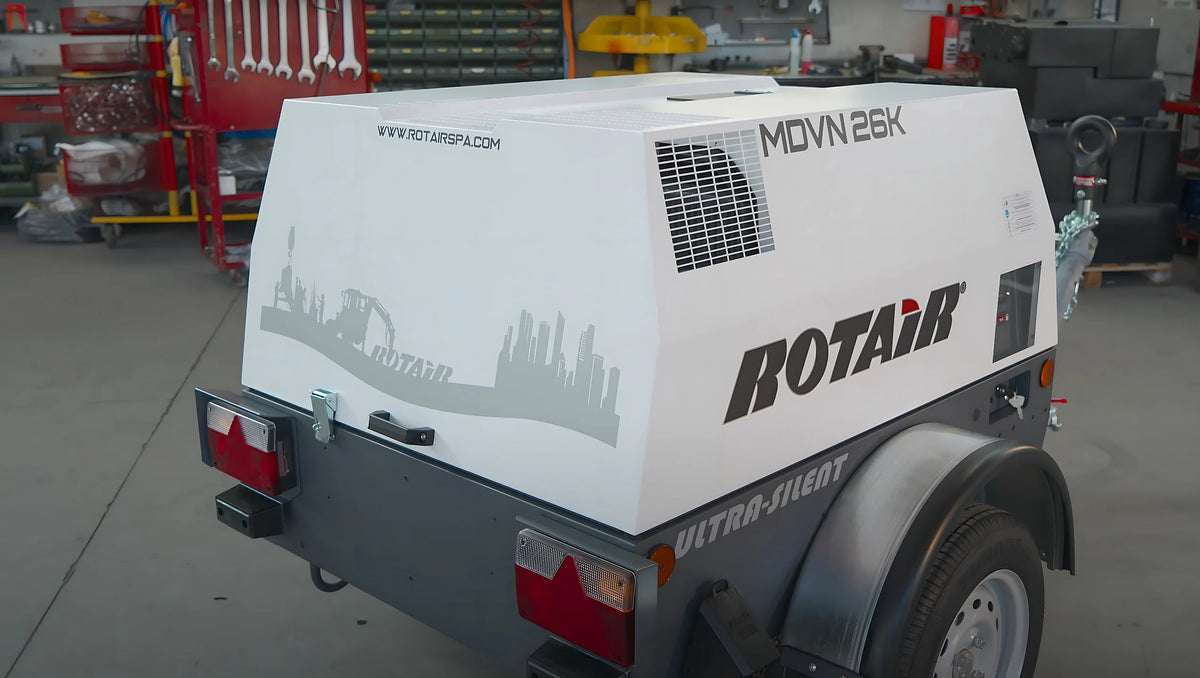 Φορητός Αεροσυμπιεστής Diesel ROTAIR MDVN 26K (25HP - 7 Bar) | Κωδικός: 107095610F