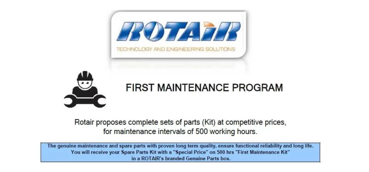 Rotair MDVN53 maintenance kit 500h compressor service kit 204097002S