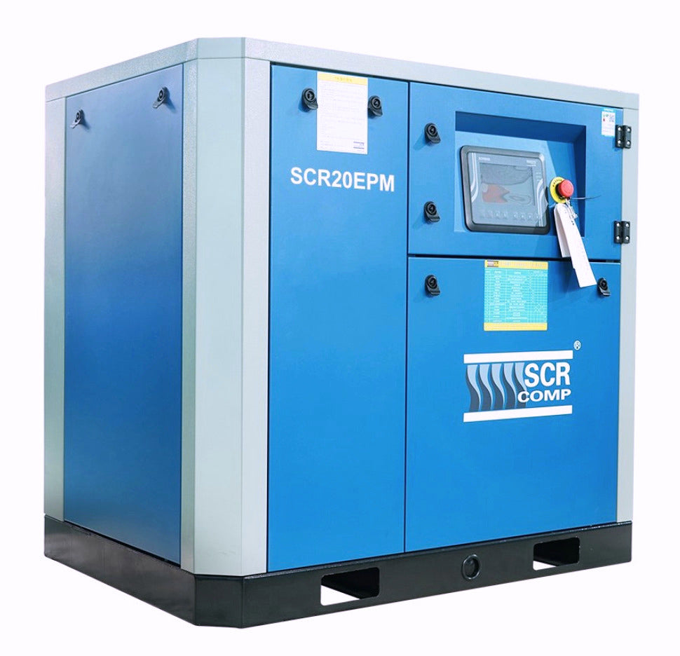 SCR 20 EPM 8 βιομηχανικός αεροσυμπιεστής κοχλία 20HP με τεχνολογία VSD και Permanent Magnet κινητήρα