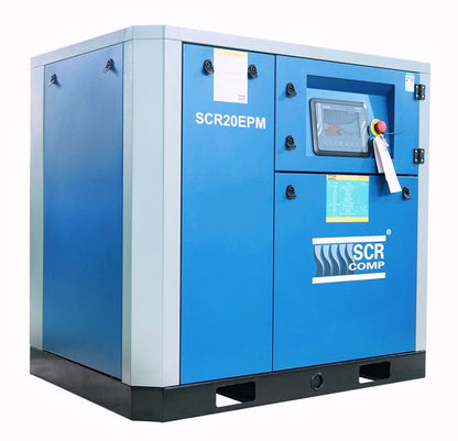 SCR 20 EPM 8 βιομηχανικός αεροσυμπιεστής κοχλία 20HP με τεχνολογία VSD και Permanent Magnet κινητήρα