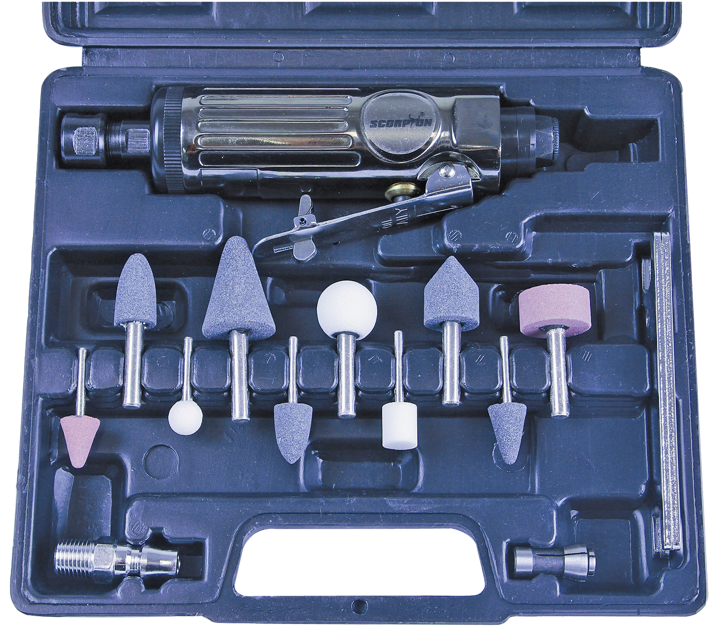 SCORPIO 36pc Die Grinder Tool Kit – Complete Set for Professional Applications.